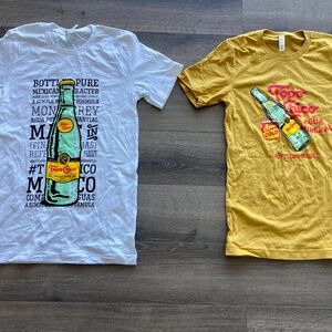 2 Topo Chico Agua Mineral Graphic Tee Shirt Size Small - New